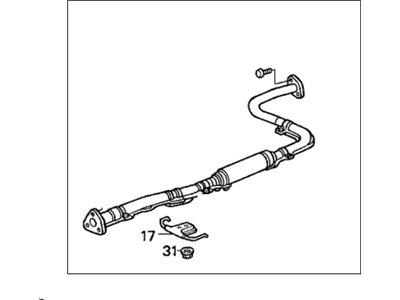 Honda 18220-SM5-A03 Pipe B, Exhuast