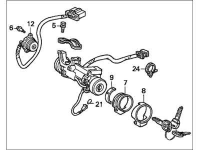 1992 Honda Accord Ignition Lock Cylinder - 35100-SM5-A32