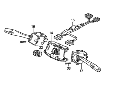 1993 Honda Accord Turn Signal Switch - 35250-SM5-A01