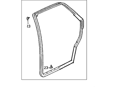 1990 Honda Accord Weather Strip - 72850-SM4-013