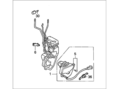 Honda 72150-SM5-013 Lock Assembly, Left Front Door Power