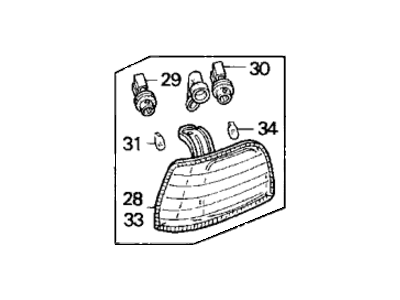 1993 Honda Accord Side Marker Light - 34350-SM4-A03