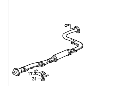 Honda 18220-SM5-A11 Pipe B, Exhuast