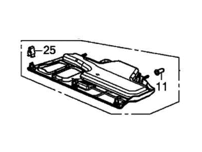 Honda 77345-TLA-A21ZA Cover Assy., Passenger (Lower)*NH900L* (DEEP BLACK)