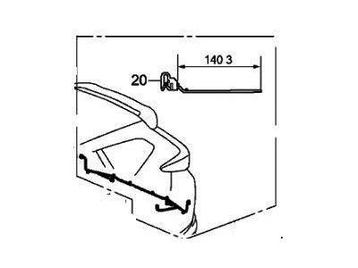 Honda 32131-TLA-D02 SUB-WIRE, RR