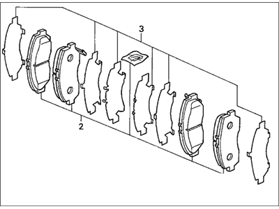 Honda 45022-SEA-J11 Pad Set, Front