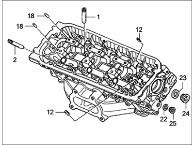 2005 Honda Accord Cylinder Head - 12300-RCA-305