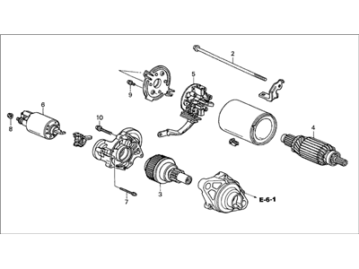 Honda 06312-RCA-516RM Starter, Core Id (Sm-44243) (Sm-44238) (06312-Rca-516) (Reman)