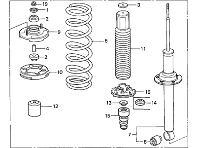 Honda 52610-SDP-A21 Shock Absorber Assembly, Rear