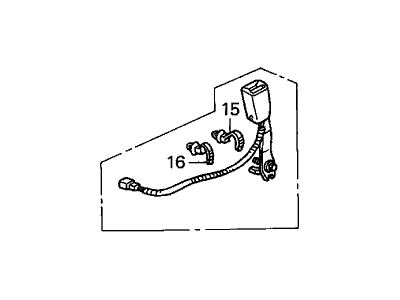 Honda 04816-SDN-A02ZB Buckle Set, L. FR. Seat Belt *YR239L* (KI IVORY)