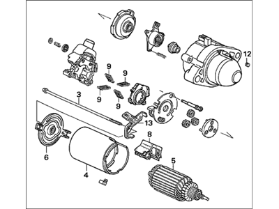 Honda 31200-RAA-A61 Starter Motor Assembly (Sm-71005) (Mitsuba)