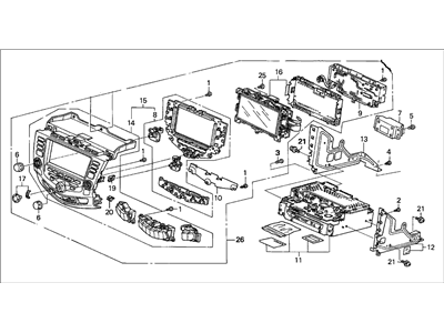 Honda 39050-SDN-A80ZA Module Assy., Center *NH482L* (Navigation) (UA BLACK METALLIC)