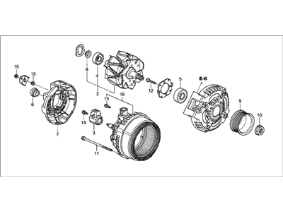 Honda 31100-RAA-A04 Alternator Assembly (Csc29) (Denso)