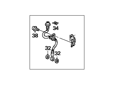 Honda 01465-SDA-A03 Hose Set, Left Front Bra