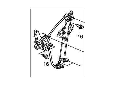 Honda 72250-SDN-A03 Regulator Assembly, Left Front Door Power