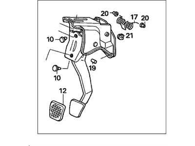 Honda 46910-SDA-A01 Pedal, Clutch