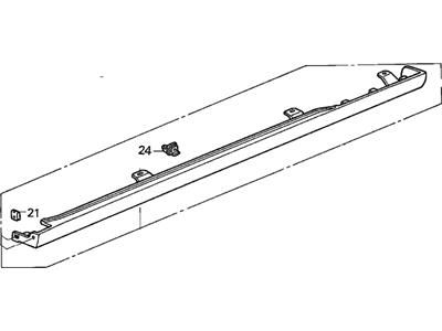 Honda 71800-SDN-A11ZH Garnish Assy., R. Side Sill *R94* (SAN MARINO RED)