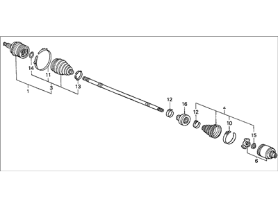 2004 Honda Accord Axle Shaft - 44305-SDB-A00