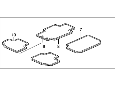 Honda 83600-SDN-A02ZB Floor Mat Set *YR239L* (KI IVORY)