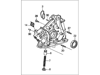 Honda 15100-RCA-A03 Pump Assembly, Oil (Yamada)