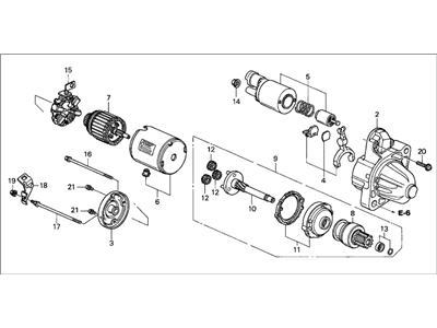 Honda 31200-RAA-A01RM Starter Motor Assembly (Reman)