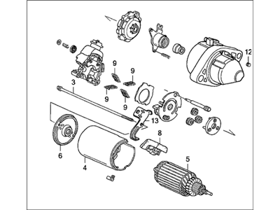 Honda 31200-RAA-A53RM Starter, Reman