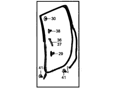2023 Honda Ridgeline Weather Strip - 72810-T6Z-A11