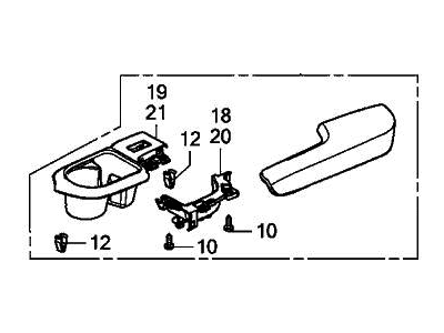 2022 Honda Ridgeline Armrest - 83702-T6Z-A11ZB