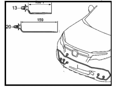 Honda 32121-T6Z-AA0 SUB-WIRE, FR- BUMPER