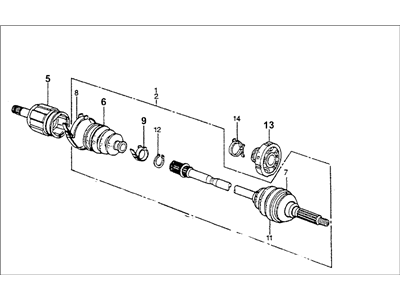 1981 Honda Accord Axle Shaft - 44305-688-000