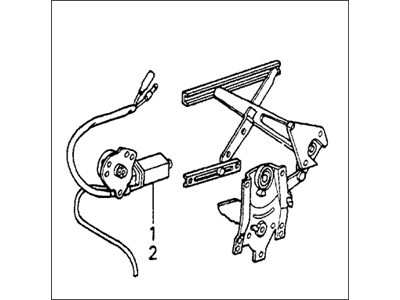 Honda 76320-672-941 Regulator, Left Rear Door Power