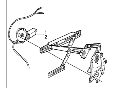 1981 Honda Accord Window Regulator - 75320-672-941