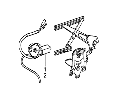 Honda 76310-672-941 Regulator, Right Rear Door Power