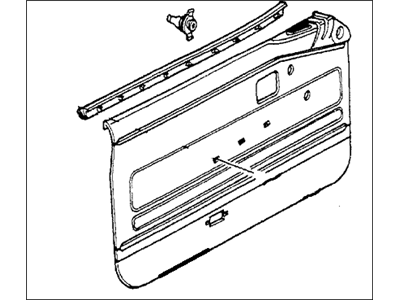 Honda 75830-689-672ZB Lining Assy., L. Door *R28L* (NEW ROSE WINE)