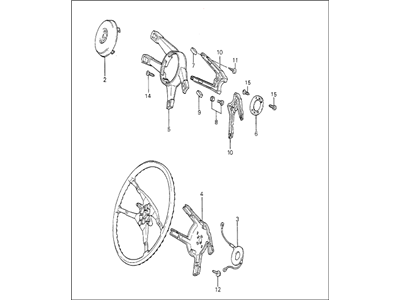 Honda 53100-671-953ZB Wheel Assembly, Steering (Misty Green)