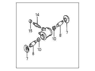 Honda 43300-671-602 Cylinder Assembly, Rear Wheel