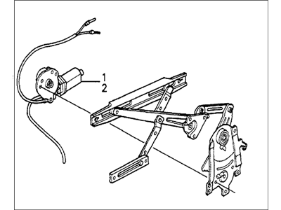 1981 Honda Accord Window Regulator - 75310-672-941