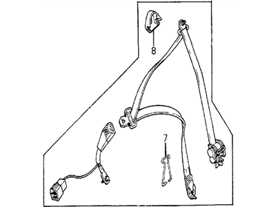 Honda 776A2-689-Z11ZF Seat Belt Assy., L. FR. *G11L*(Nippon Seiko) (BLUE GREEN)