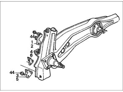 Honda 52371-SH3-A18 Arm, Left Rear Trailing (Drum)