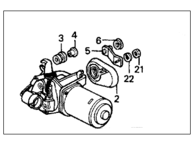 Honda 76505-SH3-A03 Motor, Front Wiper (Driver Side)