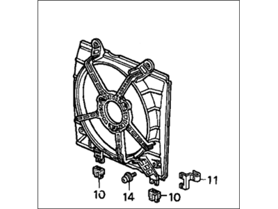 1990 Honda Civic Fan Shroud - 19015-PM3-014