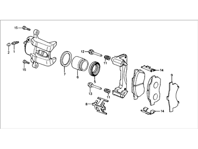 1990 Honda CRX Brake Caliper - 45210-SH2-A01