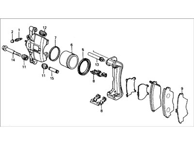 Honda 45210-SH2-A51 Caliper Assembly, Passenger Side (16Cl13Vn) (Nissin)