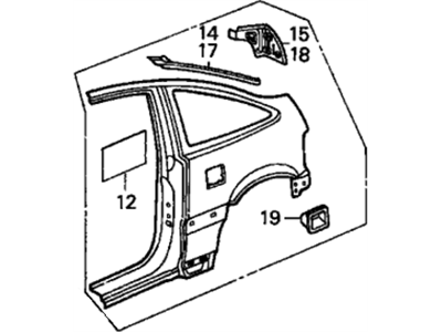 Honda 04632-SH2-A50ZZ Panel, R. RR. (Outer)