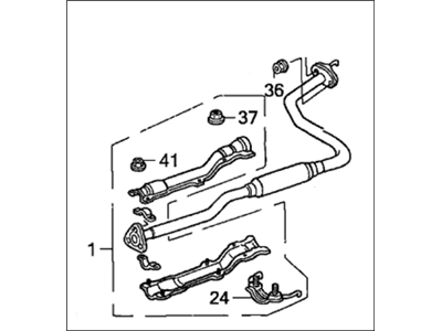 1990 Honda CRX Exhaust Pipe - 18220-SH2-A14