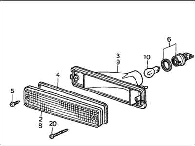 Honda 33350-SH2-A02 Light Assy., L. FR. Turn Signal