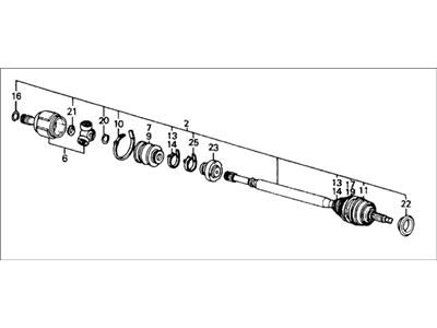 1988 Honda Civic Axle Shaft - 44306-SH3-A20