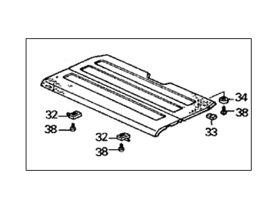 Honda 84400-SH2-A11ZC Shelf, RR. Center *NH167L* (GRAPHITE BLACK)