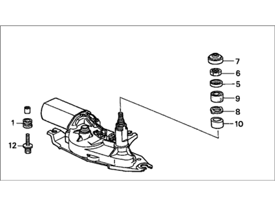 Honda 76700-SH2-S01 Motor Assembly, Rear Wiper