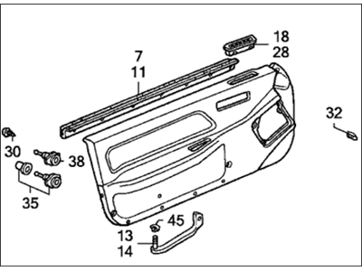 Honda CRX Door Trim Panel - 83500-SH2-A11ZD